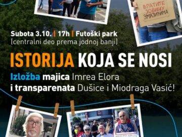 Sutra u 17h u Futoškom parku: Izložba majica Imrea Elora i transparenata Dušice i Miodraga Vasića